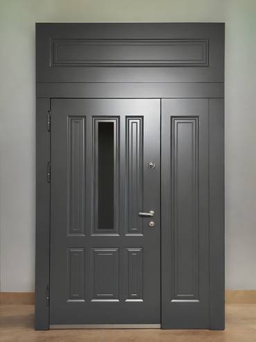 Дверь с неподвижными вставками